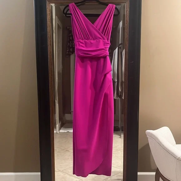 red evening party dress Elegant Satin Long Prom Dress, Simple A-Line Red Evening Party Dress